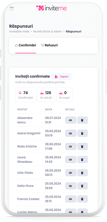 InviteMe.ro - Confirmare