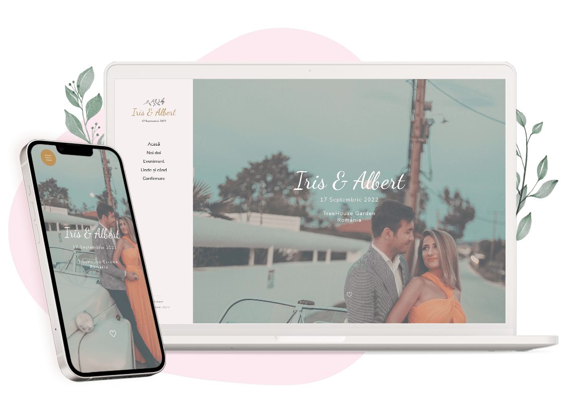 Model invitatie online de Nuntă: Celestial