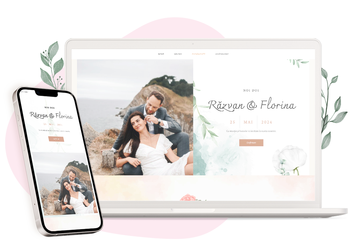 Model invitatie online de Nuntă: Serenity