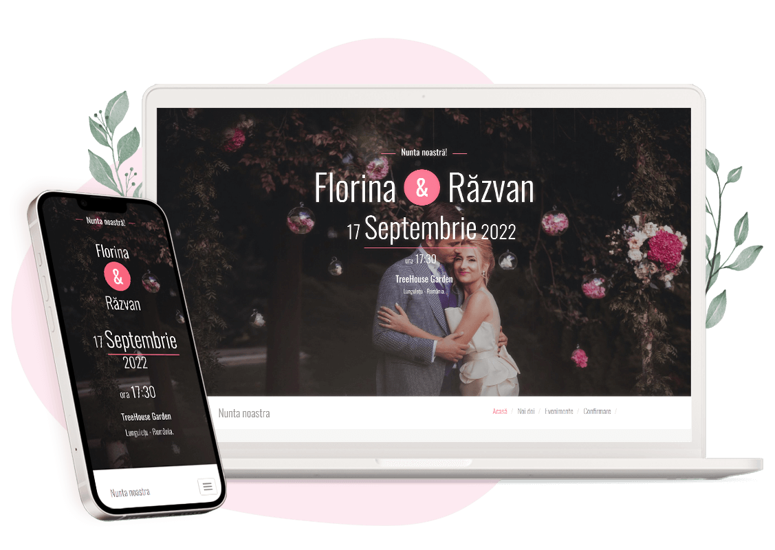 Model invitatie online de Nuntă: Sublime